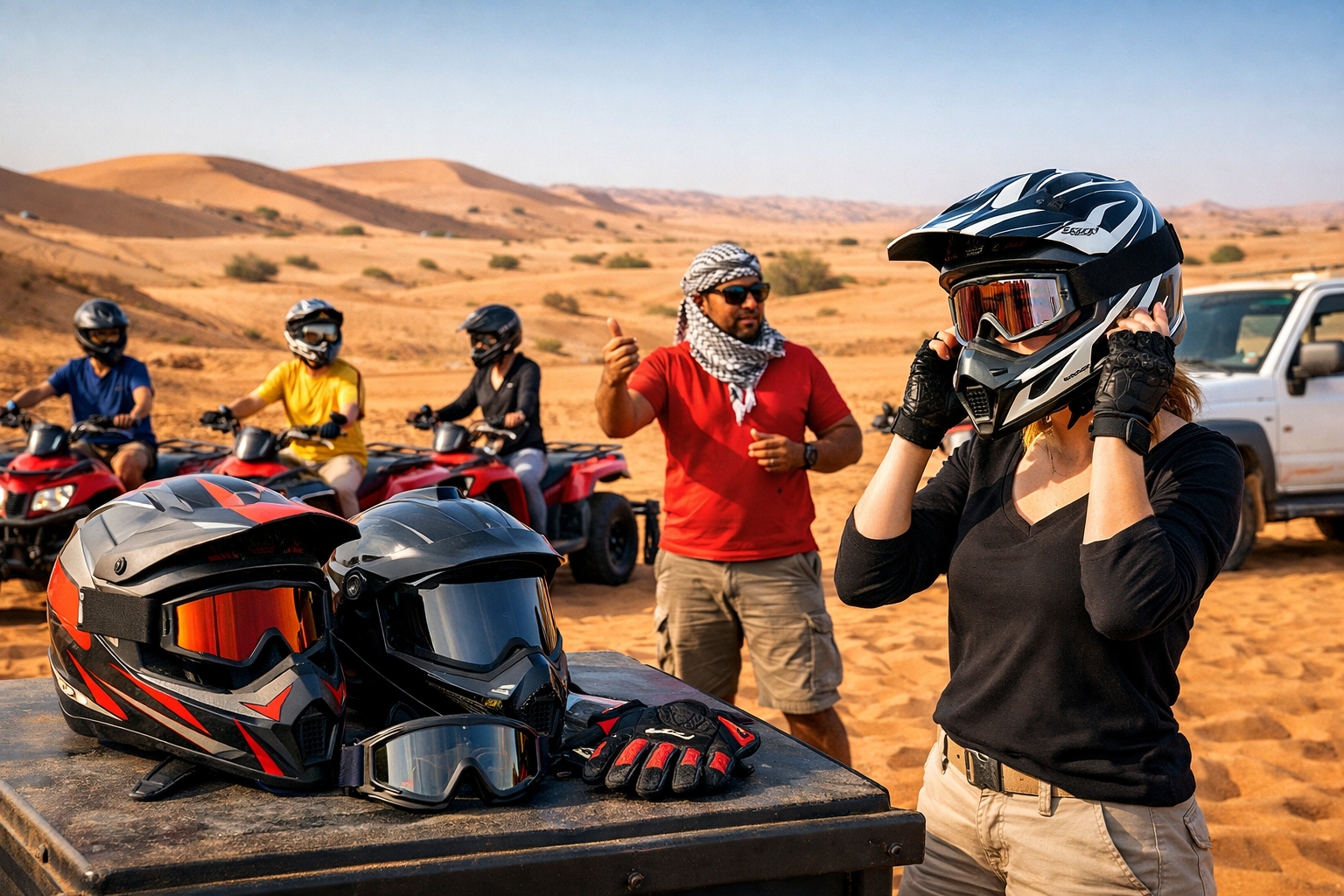 What Helmets & Safety Gear Do Dubai Quad Bike Operators Provide?